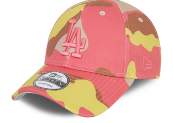 New Era 9FORTY LA Dodgers Camo Pack Kappe in Rosa
