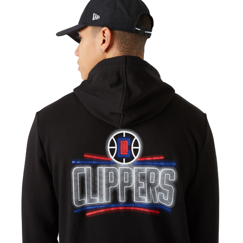 New Era LA Clippers Neon Black Hoodie