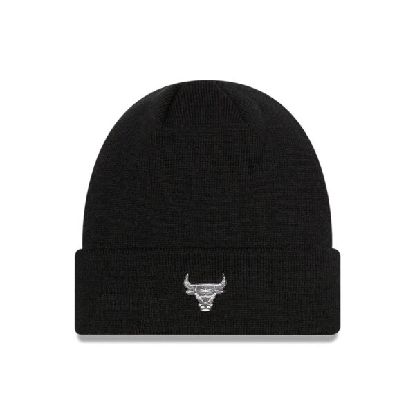 New Era Schwarze Chicago Bulls Metallic Beanie