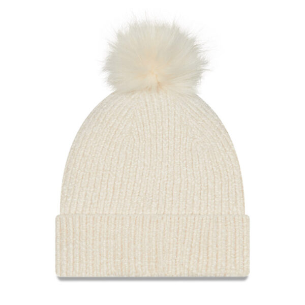 New Era Beige LA Dodgers Chenille Beanie Damen