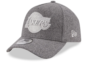 New Era LA Lakers Melton Crown Grey 9FORTY E-Frame Cap